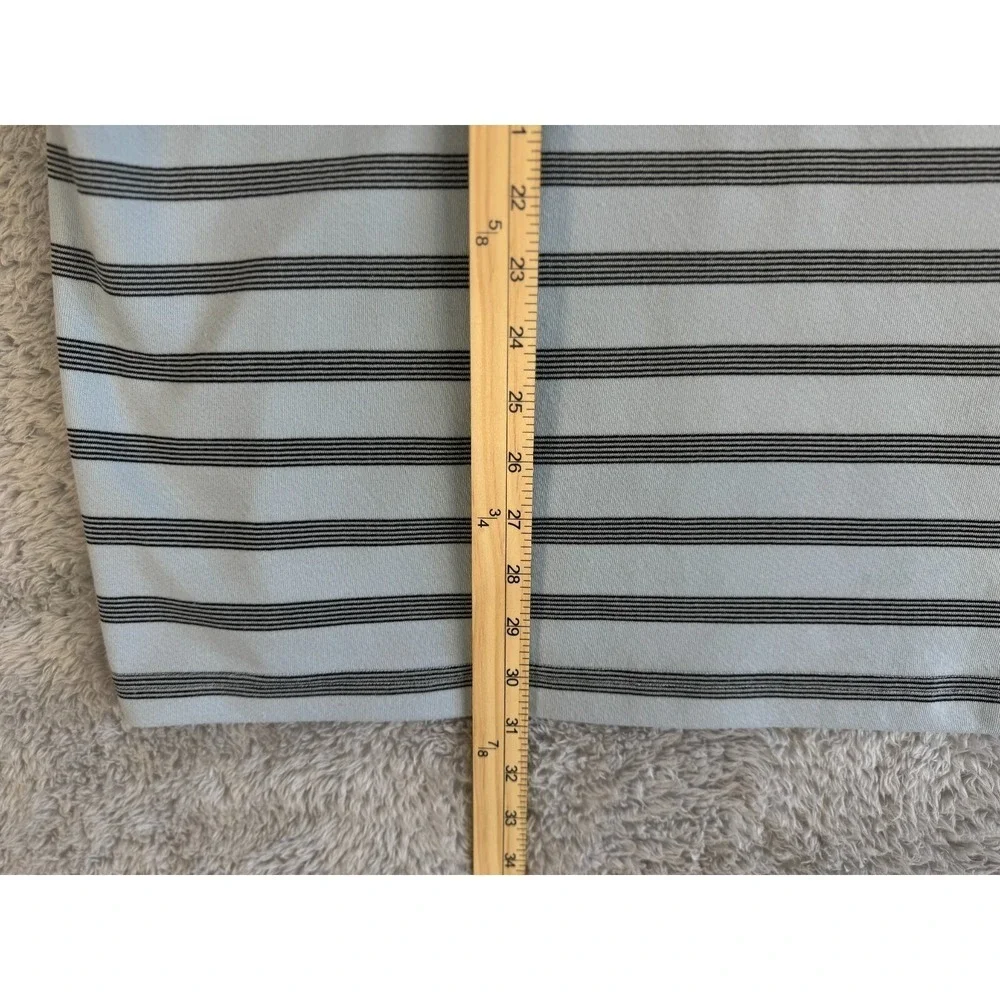 The North Face Mens XXL FlashDry Striped Polo Shirt Blue Grey Short Sleeve